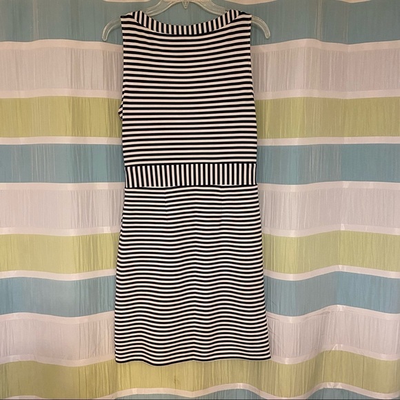 Cremieux Striped Dress Blue & White Sz Small - Picture 4 of 6